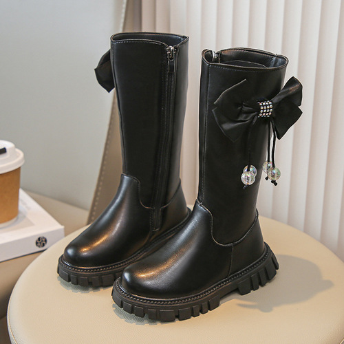 Women's Knee-High Boots Autumn/Winter New Bowknot Long Boots for Girls Fashion Princess Boots Wholesale