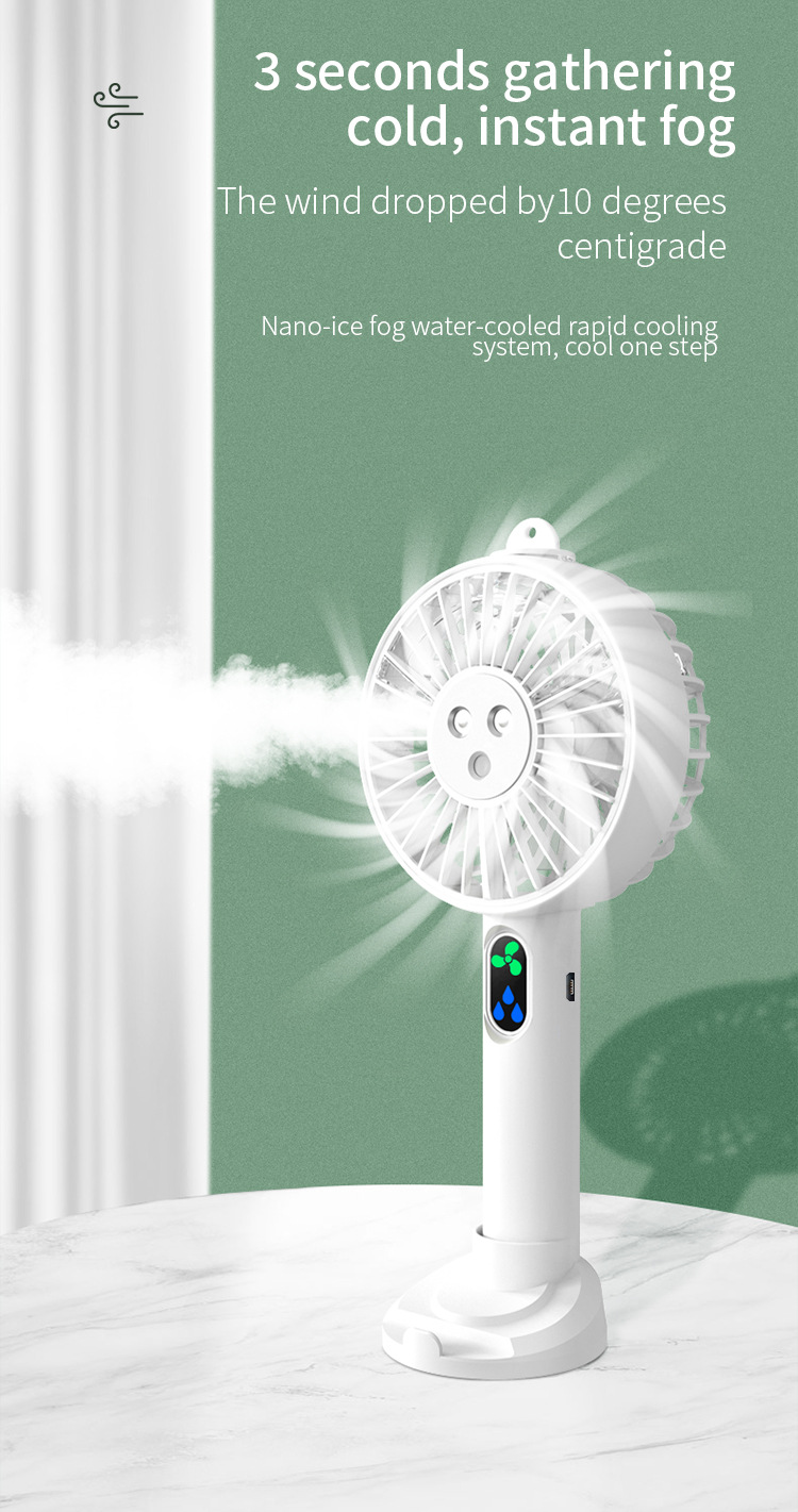 Tragbarer Handventilator Mit Doppelsprühfunktion Für Den Sommer_voghion.com