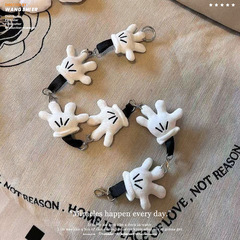 パンツチェーンアクセサリー、ミッキーグローブデザイン、ウエストチェーングリッパー、キュートなサブカルチャー、ウェイストランドスタイル、男女兼用、超かわいい