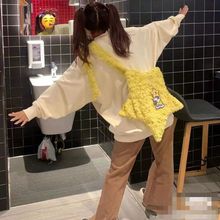 多巴胺包新款可爱毛绒单肩斜挎包包小众休闲百搭Y2K辣妹毛毛