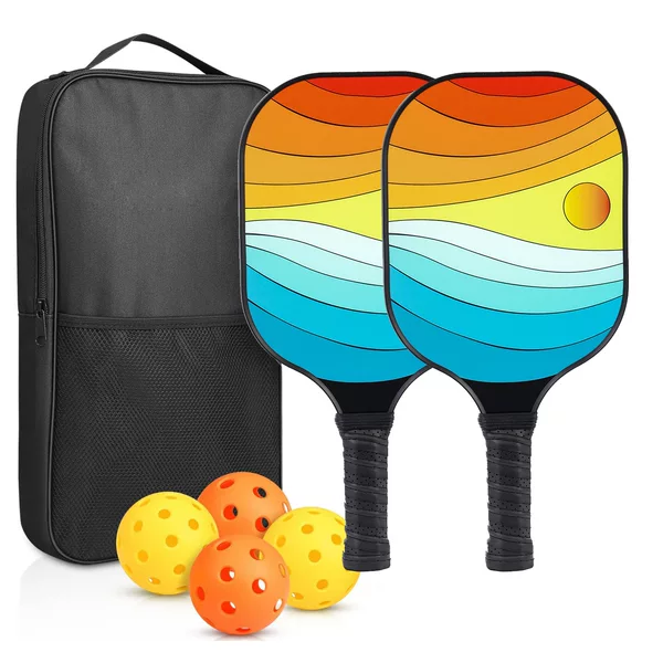 Fiberglass Pickleball Paddle with Uv Pattern Design for Outdoor Leisure and Entertainment, Cross-Border Pickleball Paddle