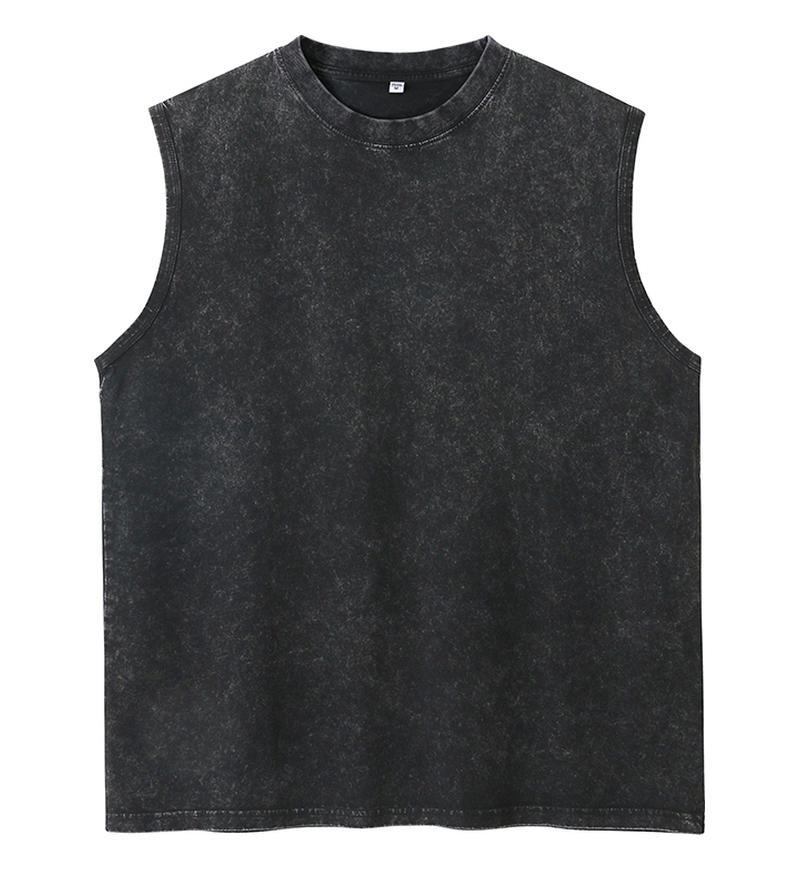 230g comercio exterior transfronterizo lavado a medida para hacer viejos chalecos marca de moda moda hombre t-shirt de verano de manga corta camiseta de hombre de algodón de verano
