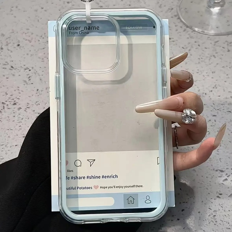 适用苹果16ProMax手机壳二合一纯色边框透明iPhone15防摔14软壳11|undefined