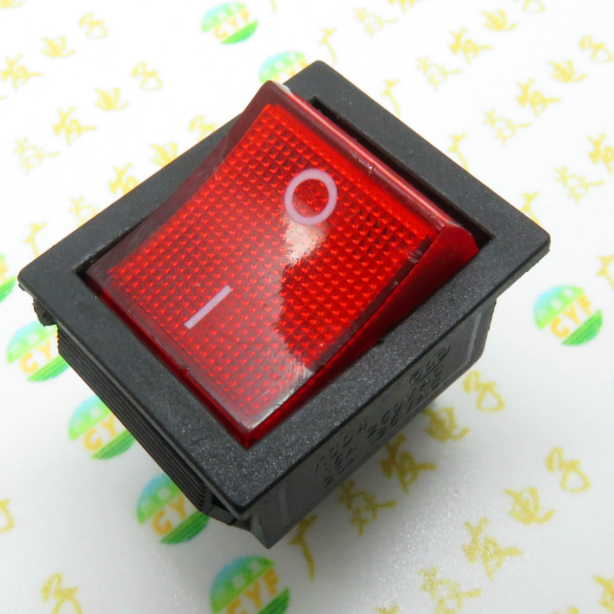 大电流船型（形）开关 16A 250VAC 双联双刀单掷 带灯 四脚 红色