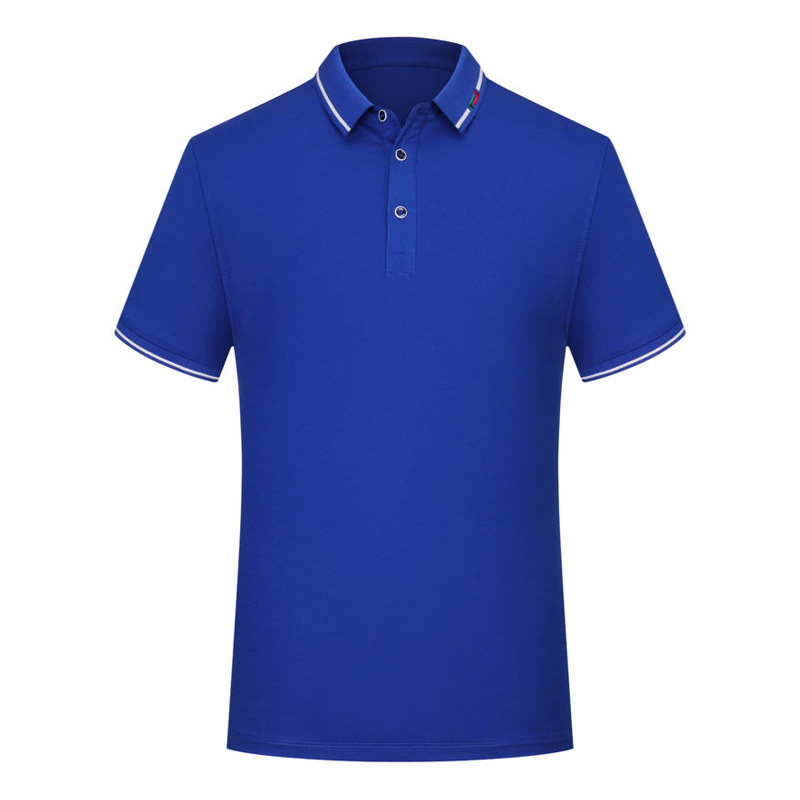Ropa de trabajo de manga corta de solapa de verano elástica antiadherente seca de alta gama personalizada Camisa de polo Camiseta de hombre de negocios