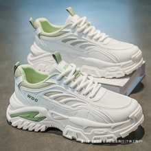 男鞋秋季2025新款厚底耐磨增高跑步运动鞋青少年百搭男士老爹潮鞋