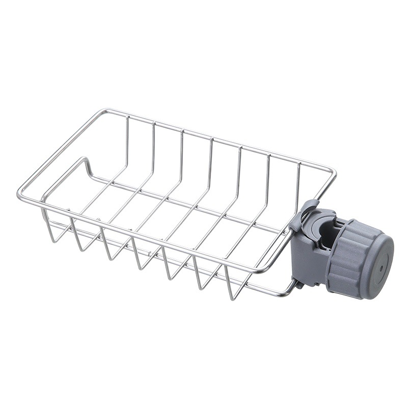 Almacenamiento de la cocina grifo de acero inoxidable rack cesta colgante esponja drenaje rack fregadero de almacenamiento rack de trapo rack