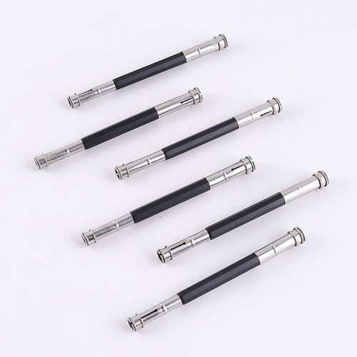Wholesale metal sketch pencil extender stainless steel pencil holder double-ended extender pencil set metal extension rod