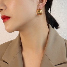 Marka����earringԲ��C�Ͷ����������汾�Ѹֶ�18K������ F446