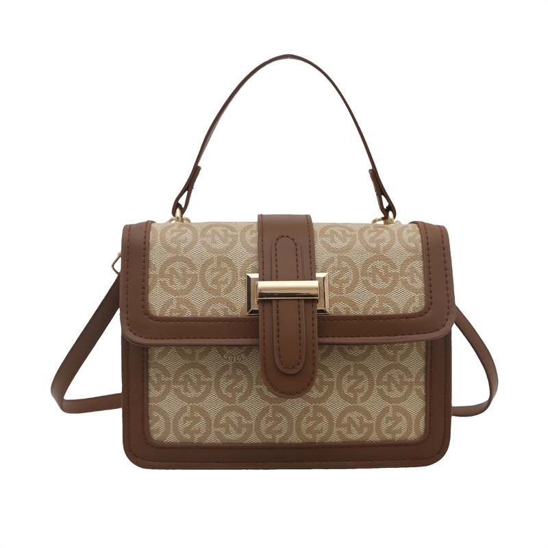 Bolsa de mano de moda coreana de moda 2025, primavera nueva bolsa de hombro de viaje de moda retro impresión mochila