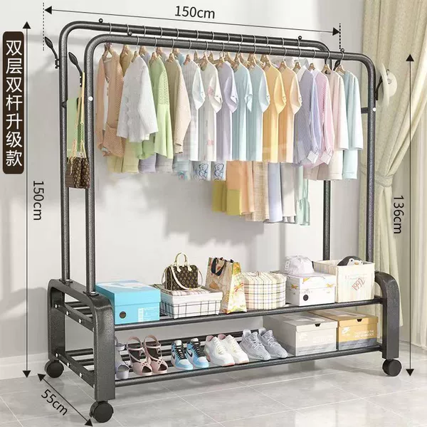 Recommended by experts] 150cm black - double layer double pole - wheel
