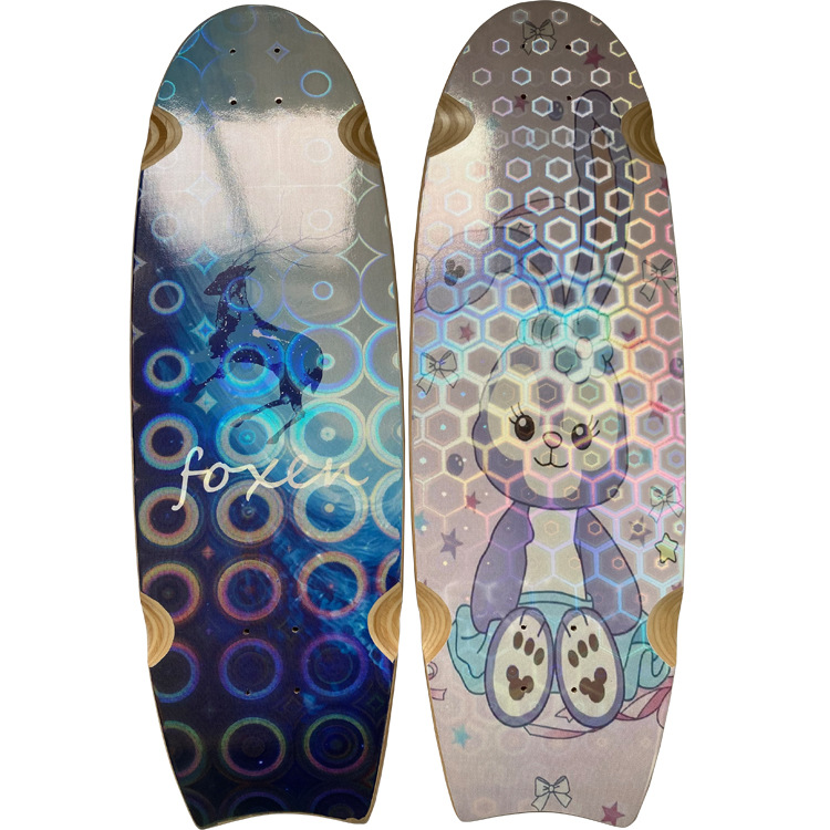 Land Surfboard Skateboard Light Board for Children, Beginners, Adults, Professional Land Surfing, Four-Wheel Skateboard for Street Riding