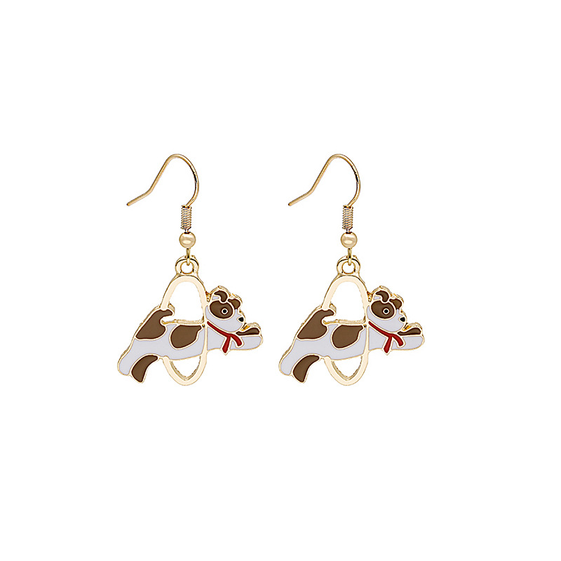Fashion Dog Cat Alloy Stoving Varnish Women's Drop Earrings 1 Pair display picture 5