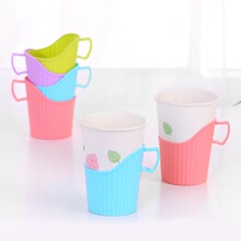 一次性杯子拖饮水杯加厚杯托塑料杯托纸杯架开水隔热托杯套批发