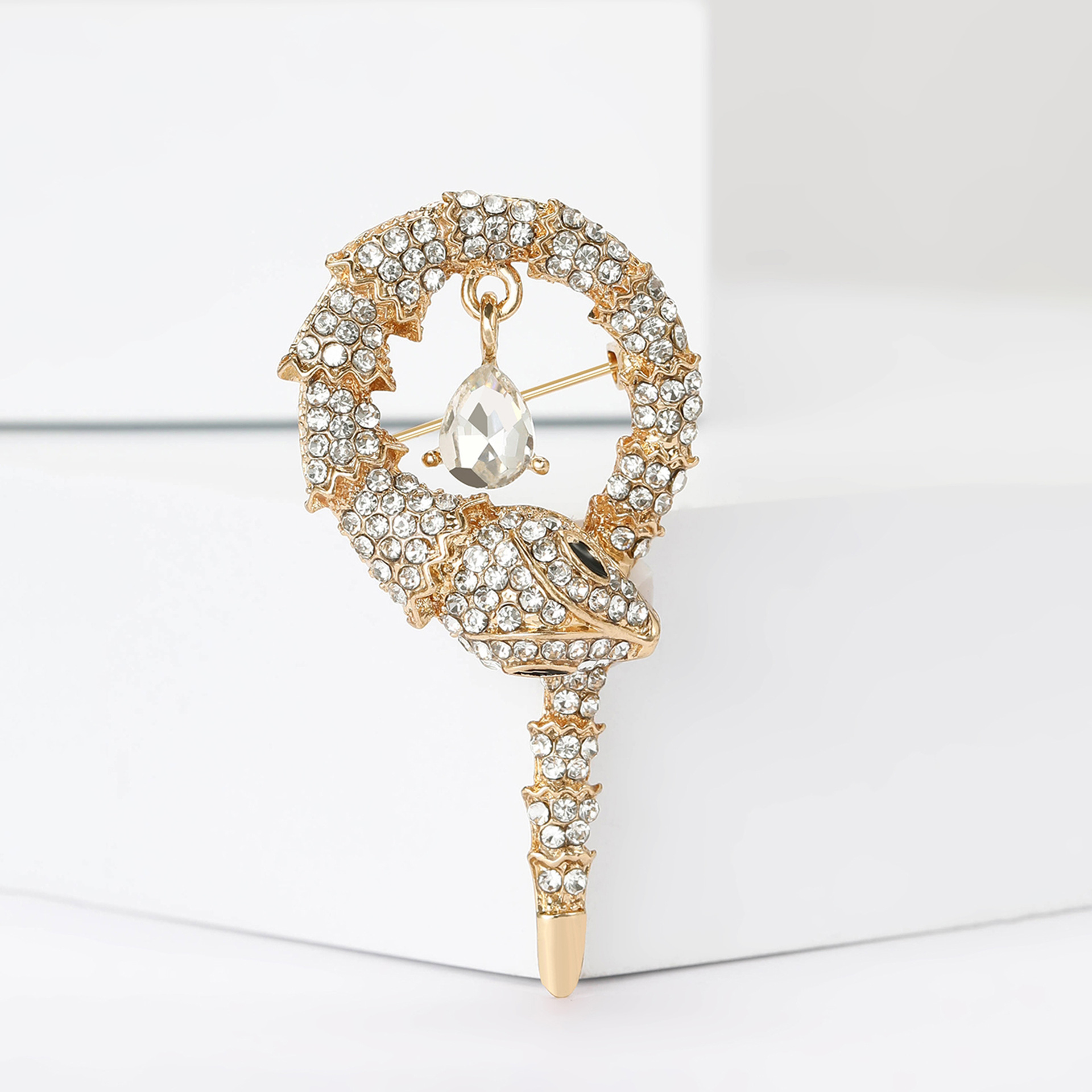 11g Weight Brooches Classification Holiday, Banquet, Daily Occasion Alloy Material Snake Pattern Unisex Gender Lady Style Lady Pin Snake Alloy Unisex Brooches 4