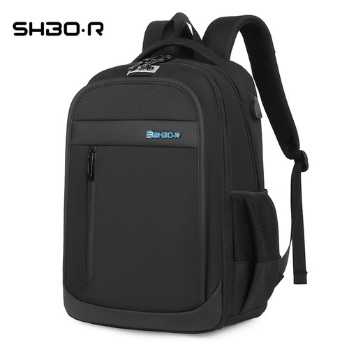 休闲商务新款电脑包 USB可充电高中学生背包旅行大容量简约双肩包