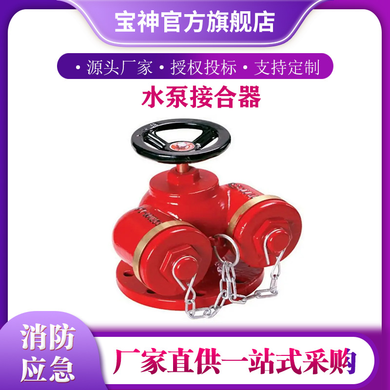 消防水泵连接器多功能水泵接合器新型多用式球墨铸铁地上地下铜扣