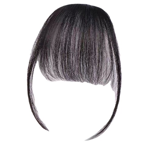Air bangs wig for women, fake bangs on top of head, simulated human hair, natural forehead, seamless bangs wig