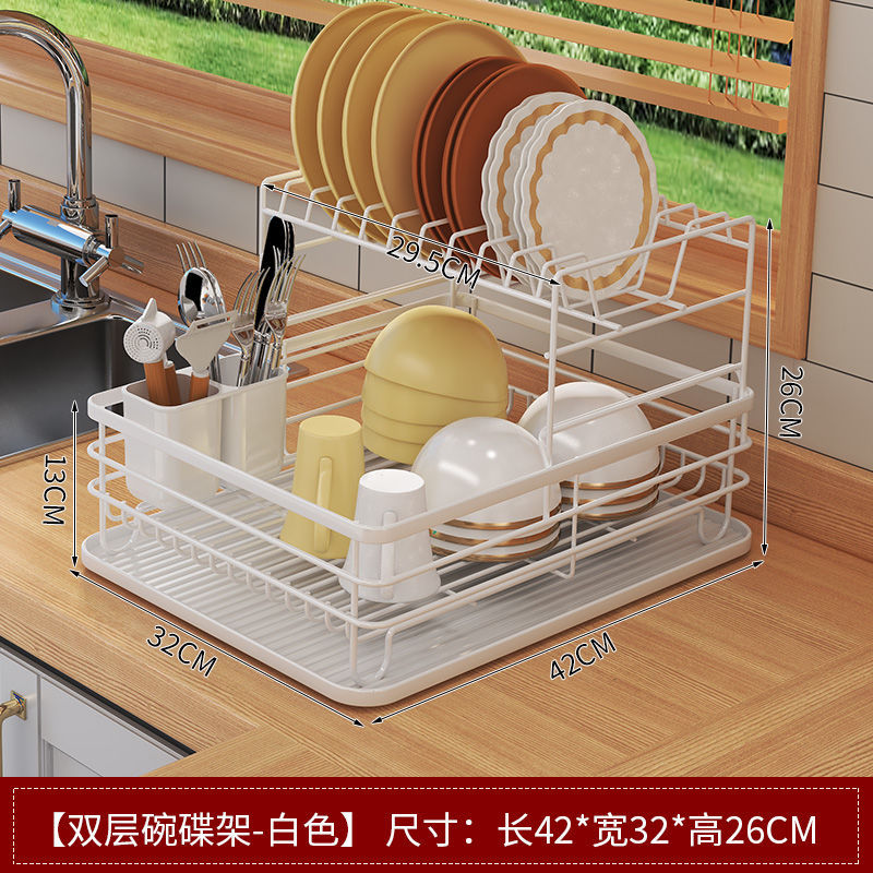 Kitchen Drain Dish Rack Dish Storage Cabinet Bowl Chopsticks Dish Rack Installation-Free Storage Rack New Home