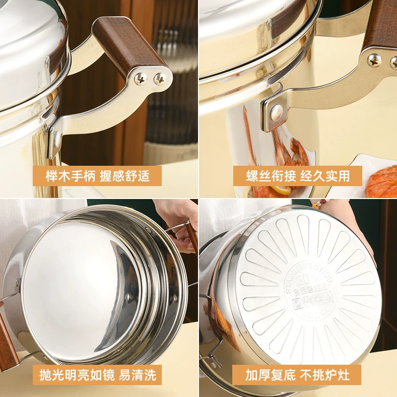 Прямой продажа от производителя 304 нержавеющая сталь пароваяrice cooker многофункциональная японский стиль паровая кастрюля бытовой композитный дно густой суп пароварка