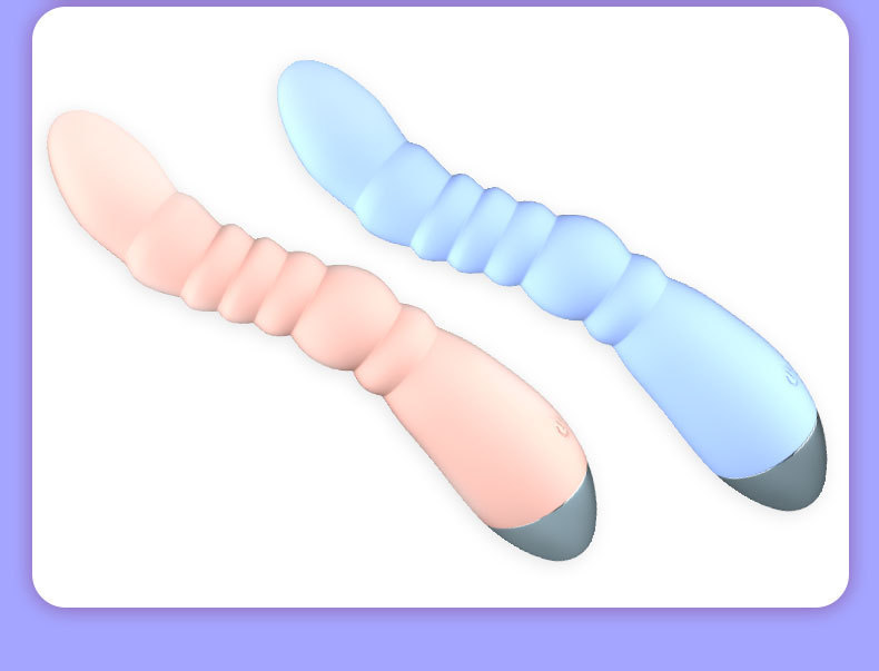 Soft-Grip G-spot Vibrator Wand, Handheld Rechargeable, Under 50 dB, Blue or Pink — detail image 9