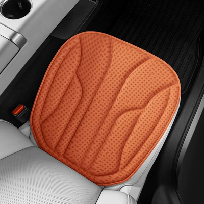 New Hot-Selling Car Seat Cushions, Four-Season Latex Cushions, High-End Anti-Stain Leather Car Seat Cushions, Breathable and Non-Slip, Direct Sales from the Manufacturer (Four Seasons Pad) - love-horse-orange-1-front-seat-cushion-luxurious-anti-fouling-leather-latex-cotton-core-not-tired-after-sitting-for-a-long-time