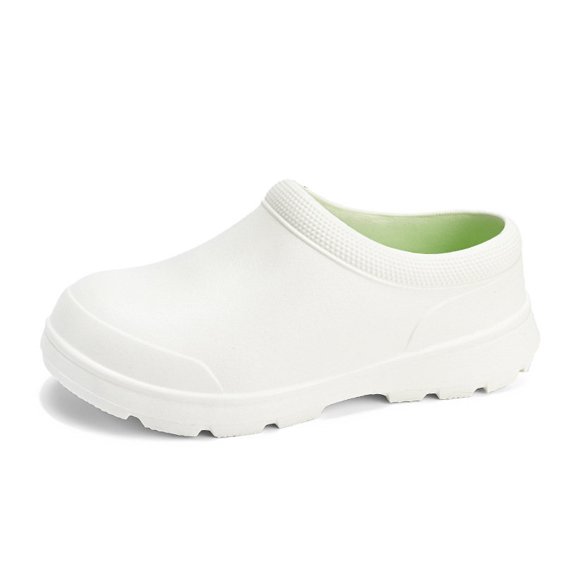 Nuevos zapatos de cocina respirables, antideslizantes, impermeables, a prueba de aceite, zapatos de cocina de primavera y otoño, zapatos de enfermería, zapatos de lluvia, zapatos de agua de mujer