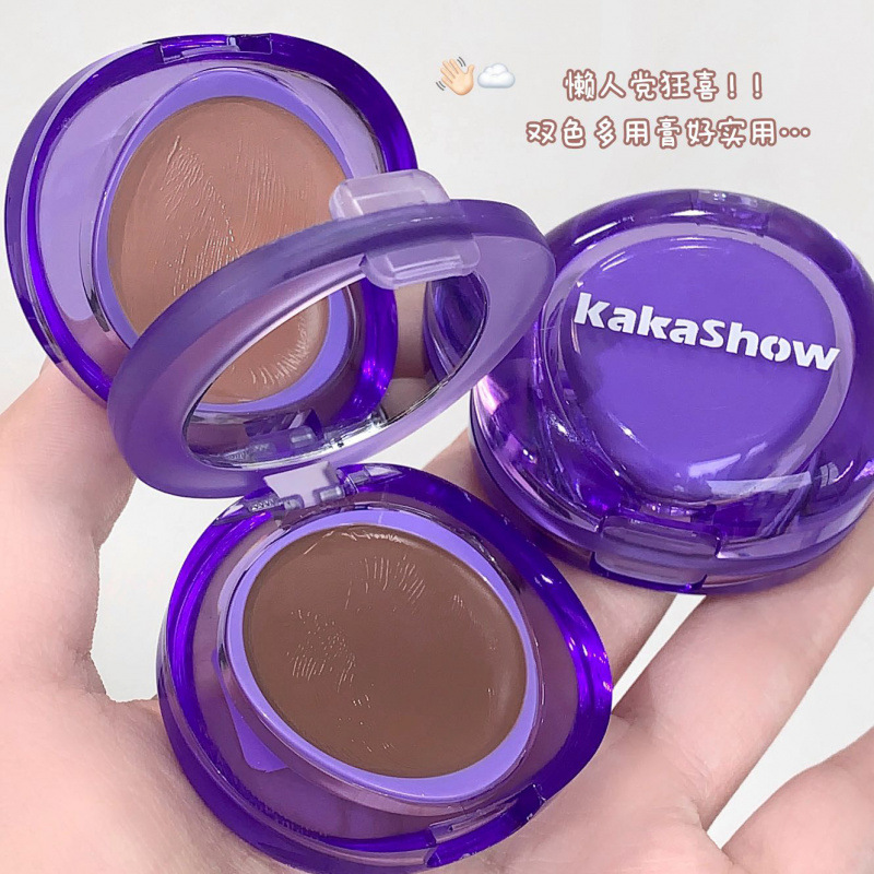 Kakashow Yuanqi Bicolor Multi-Purpose Labial-Boy Plate Lip-Boy Plate Red Eye Shadow Baja saturación Integral Multi-Purpose Cream