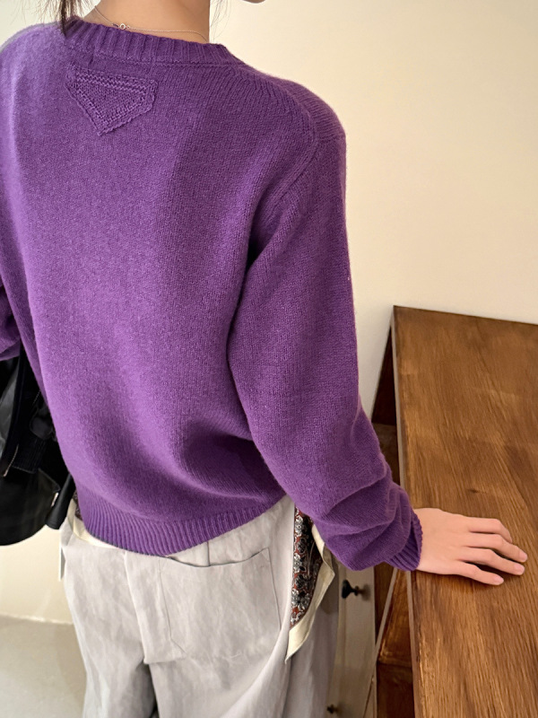 黎诺秋季新款韩系花朵扣羊毛针织开衫女2025洋气减龄软糯毛衣ins|undefined