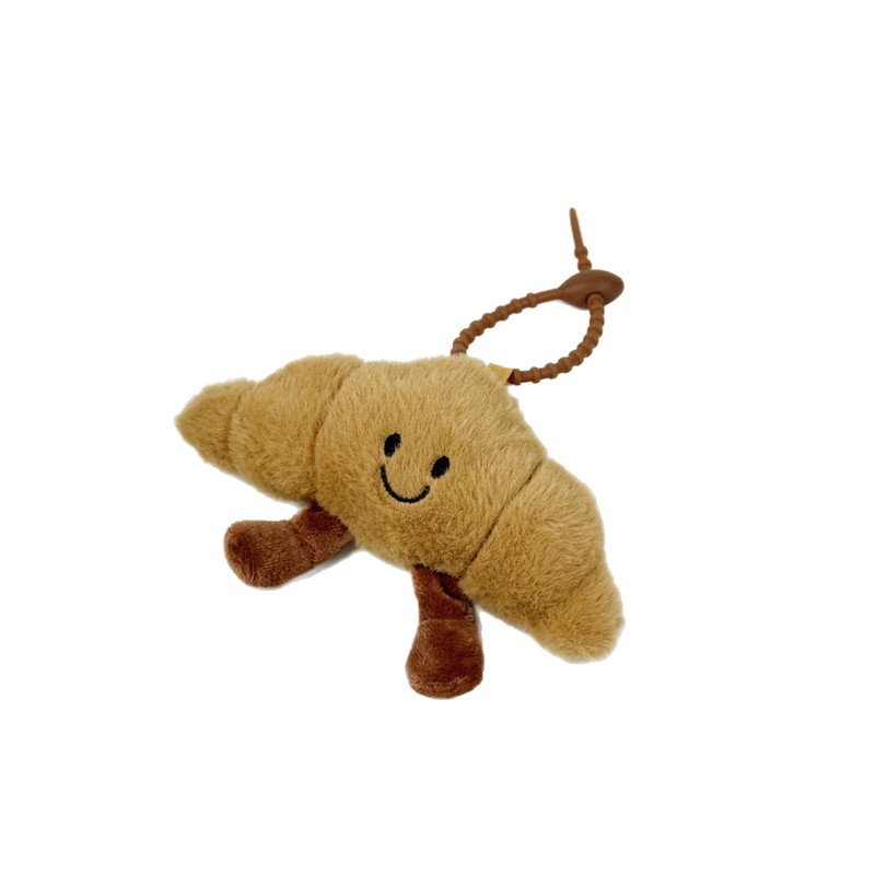 かわいいぬいぐるみグルメパンペンダントキーホルダー装飾人形バゲットクロワッサン多用途ペンダント人形卸売|undefined