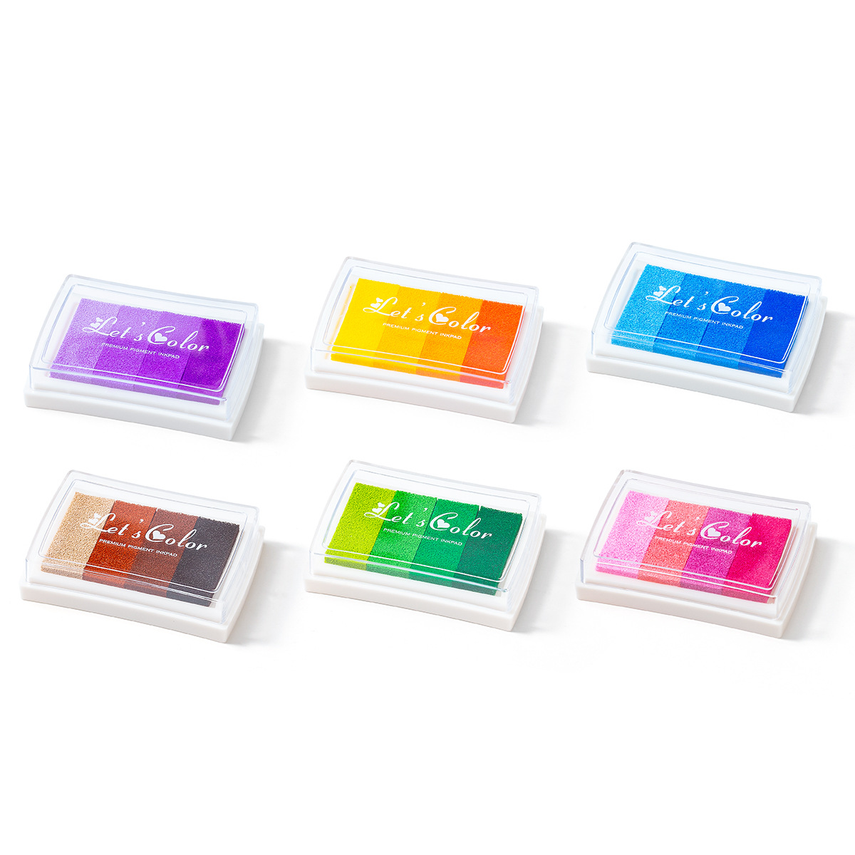 Almohadillas de Tinta con Gradiente Arcoíris de 6 Colores para Sellos y Manualidades DIY image 7