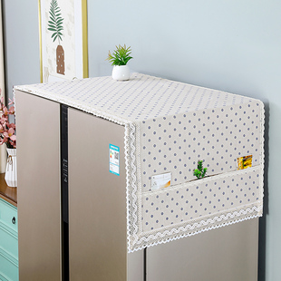 I Single Door Double Door Refrigerator Cover Washing Machine Cover with Built-In Storage Bag Household Appliances Dust Cover