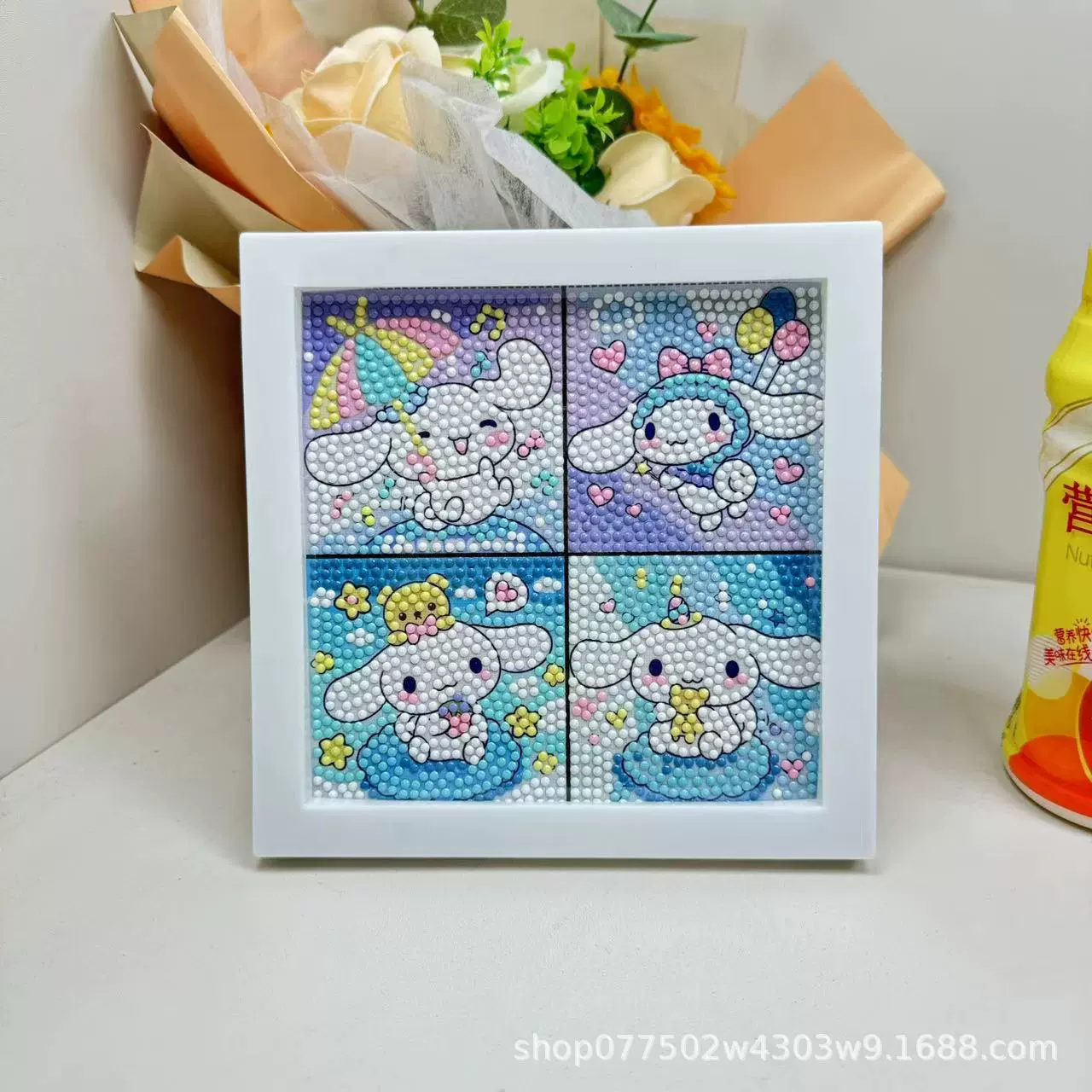 DIY-набор для алмазной мозаики 17×17 см, пластиковая рама, дизайн щенок, полный набор инструментов для кладки