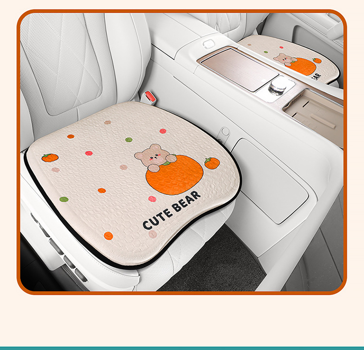 Summer Plush Gel Car Cushion Office Ice Silk Chair Cushion Cartoon Fat Cushion Gel Breathable Seat Cool Cushion