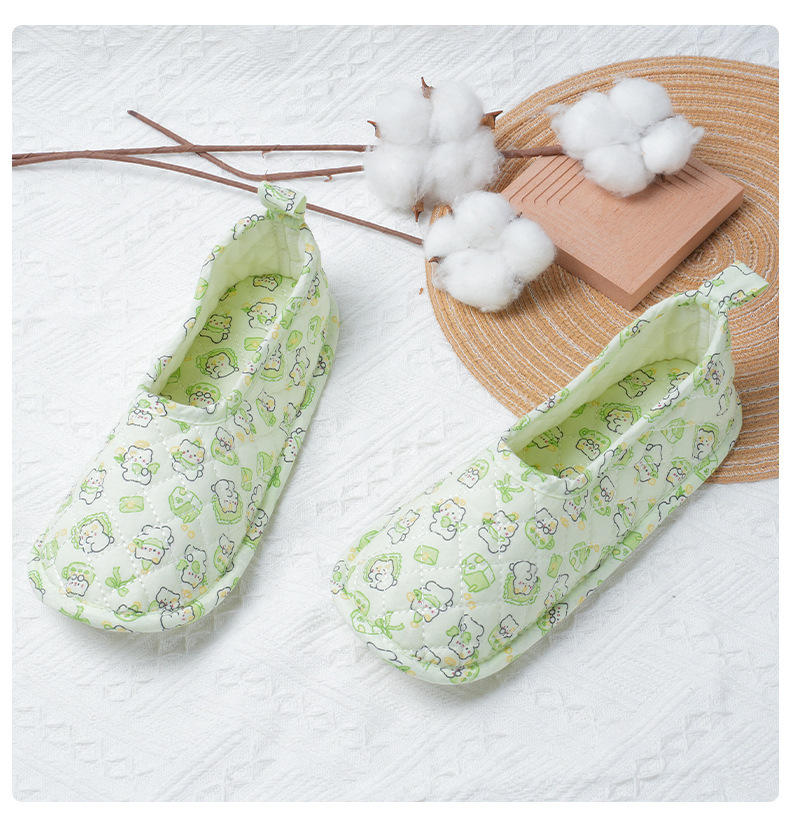 Halkfria tofflor i bomull för vuxna för inomhusbruk_voghion.com