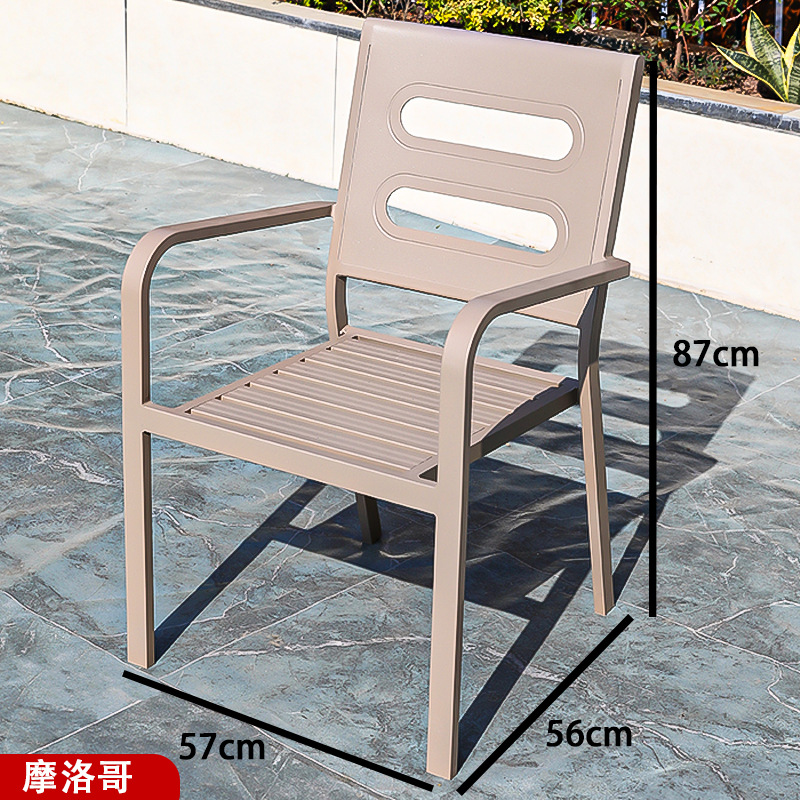 silla de caña de aluminio jardín terraza al aire libre silla de caña mesa al aire libre combinación de muebles al aire libre al por mayor interior