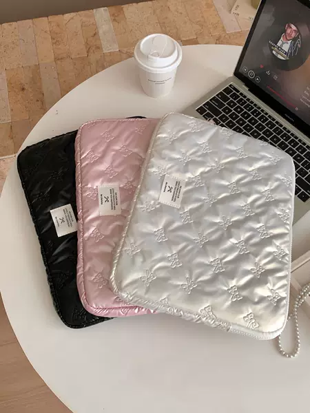 Cute iPad Storage Bag, Cross-Border Hot-Selling Bowknot Ultrasonic 11inch 13inch 15inch Computer Sleeve Bag