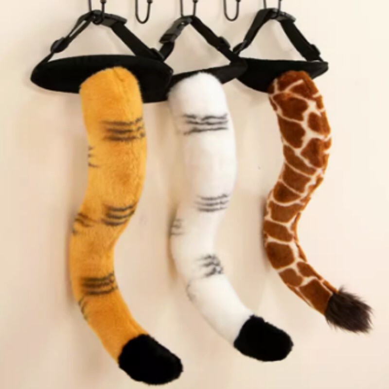 Zoo Tiger Tail Plush Paw Dinosaur Leopard Gloves Doll Deer Children's Toy Show Props