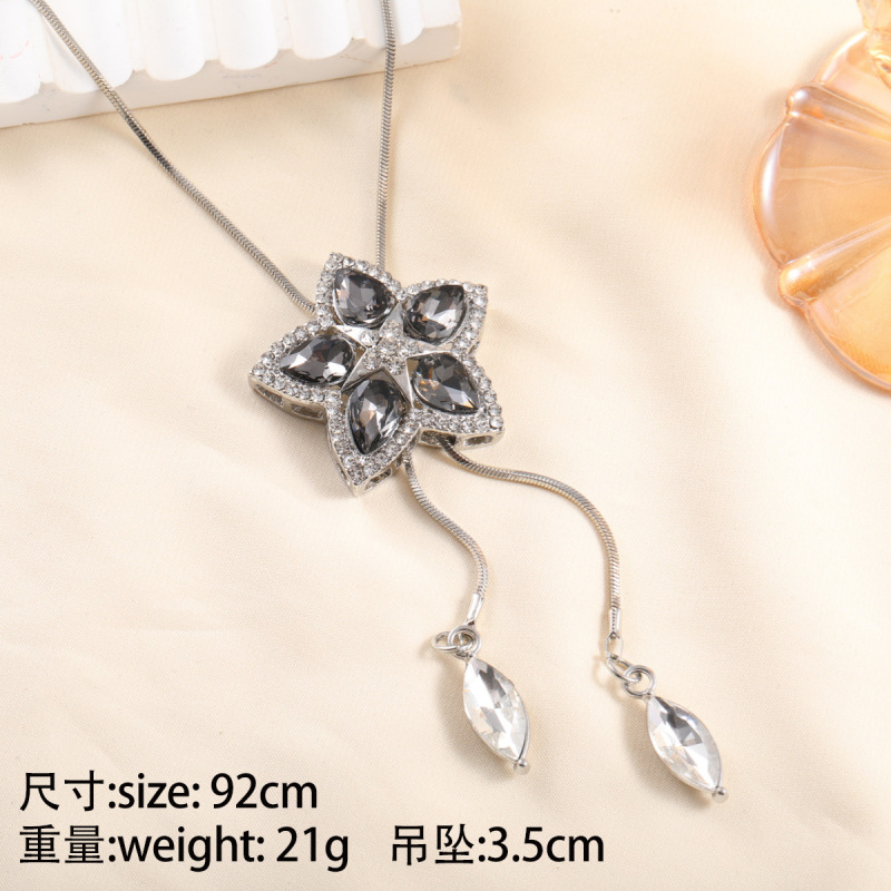 新款可调节毛衣链高级感轻奢女时尚百搭秋冬新款长款项链厂家直销|undefined
