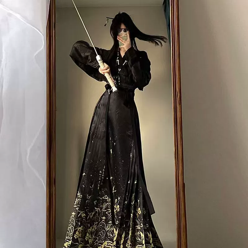 Hanfu, set, shirt, Chinese style