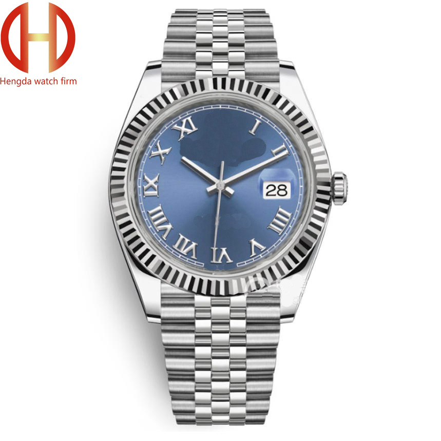 Cross-Border Direct Supply of Foreign Trade Men's Watches, Fully Automatic Mechanical Date-Type Business Steel Band Luminous Watch with Large Dial