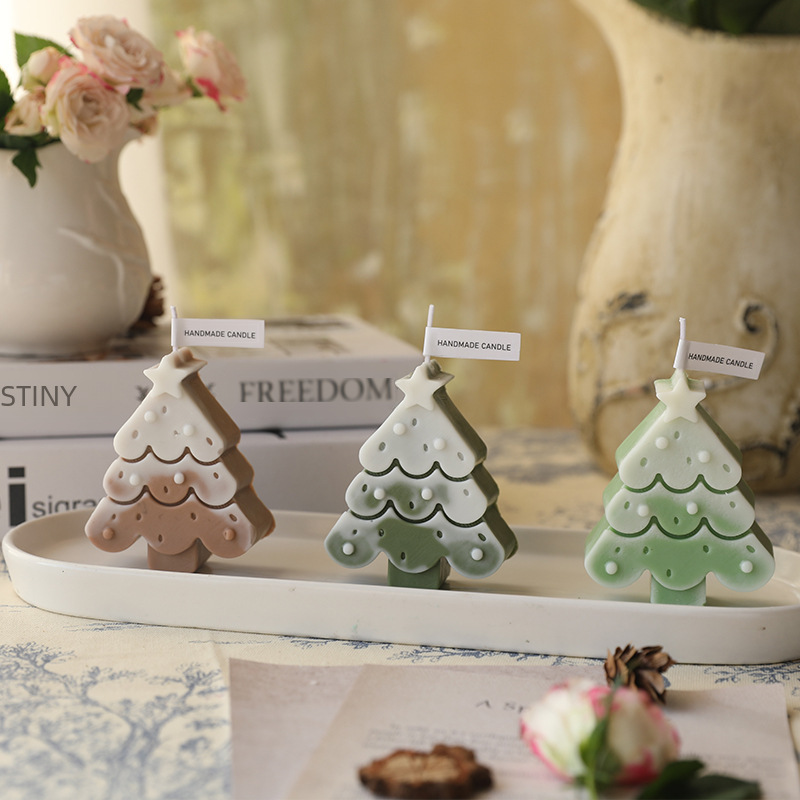 Ins Christmas Aromatherapy Candle Gift Box Wholesale Fragrance Decor Atmosphere Creative Hand Gift Christmas Tree Candle