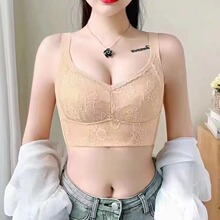 六扣宽肩带石墨烯无钢圈高侧收U型后背舒适健康女士贴身文胸衣