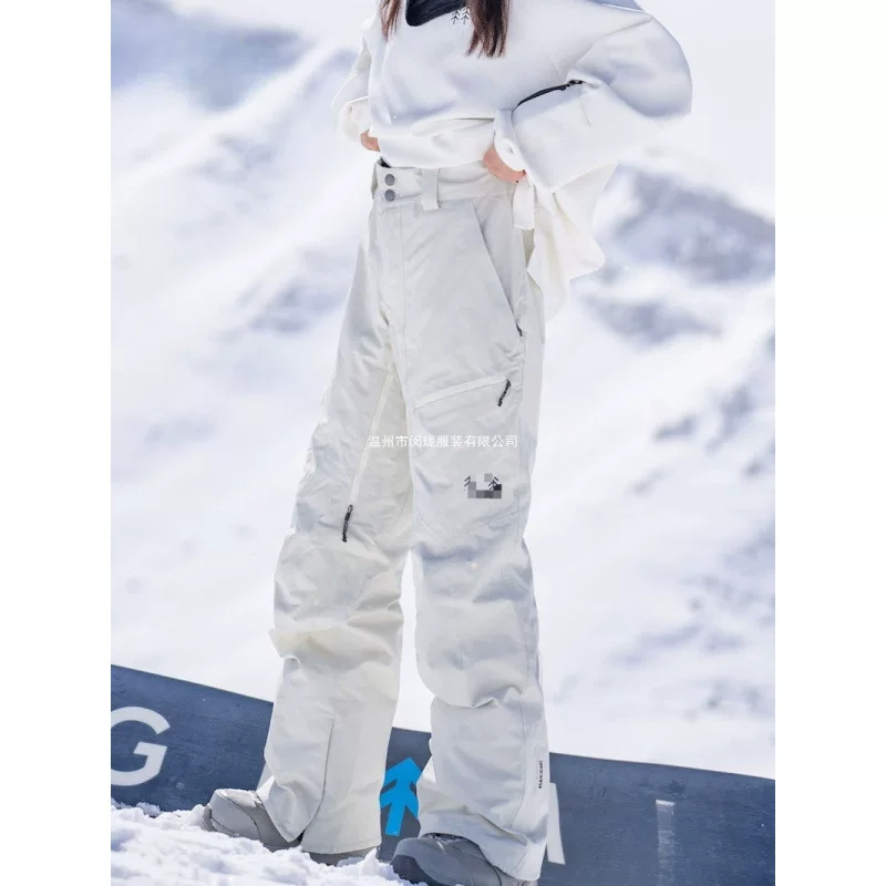 Ski windproof trousers, waterproof keep warm black ski suit, snowboarding
