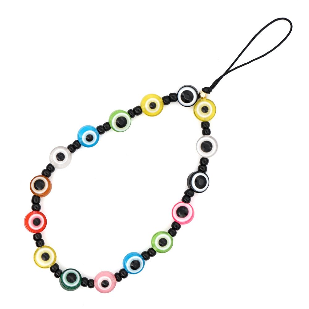 Ethnic Pearl Acrylic Mixed Color Eye Beaded Mobile Phone Lanyard display picture 6