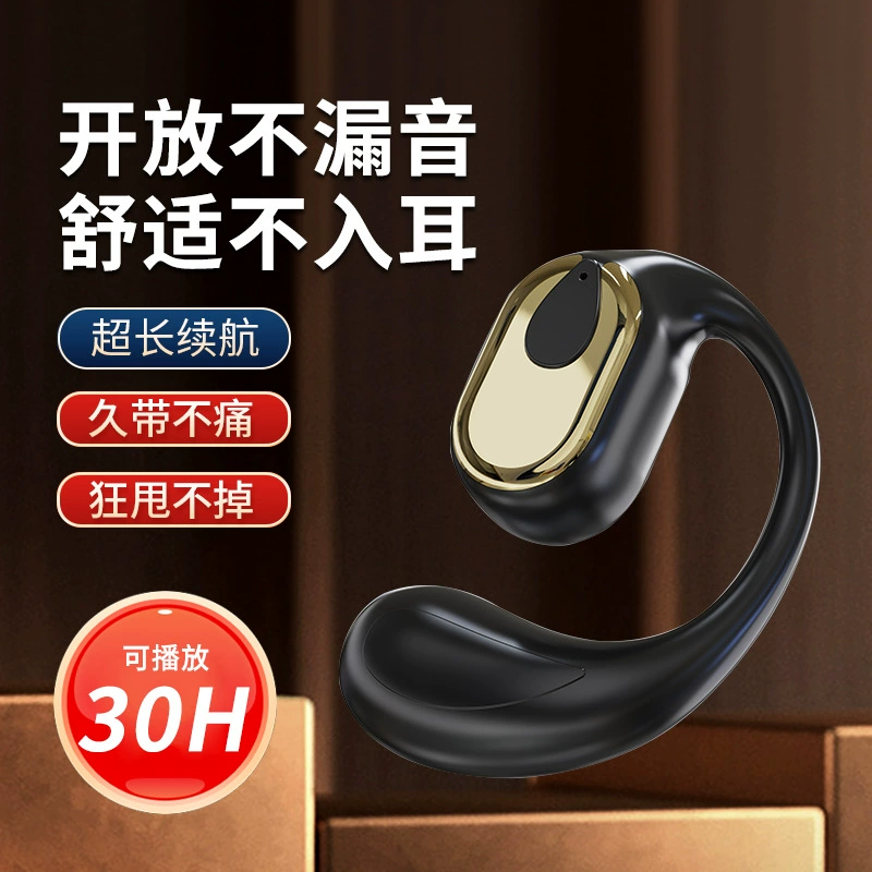 Ows Ear-Hook Bluetooth Headset, Wireless, Large Battery, Single-Ear Open-Style Business Model, Comfortable for Long-Term Wear, Ear Clip Type