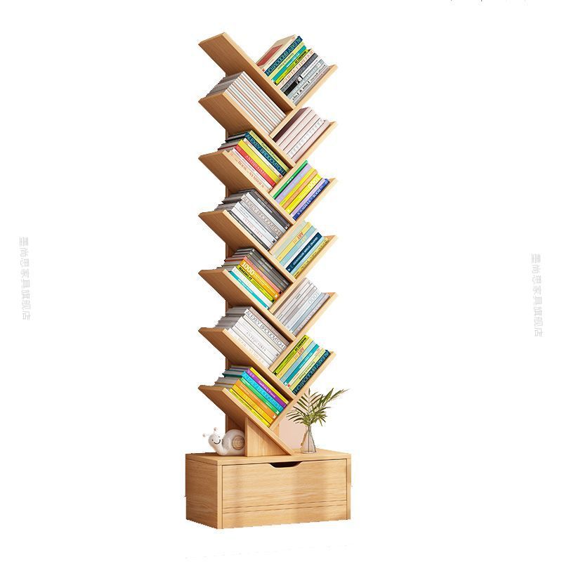 Simple Bookshelf Storage Rack Floor-Standing Living Room Home Storage Shelf Bedroom Wall Tree-Shaped Storage Rack Small Bookcase