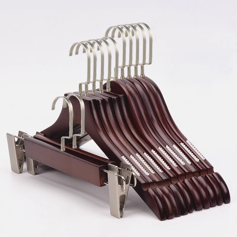 Retro Wooden clothes hanger clothing store Special Solid Wood non-slip children's men's and women's clothes hanger pants clip wholesale Retro Wooden clothes hanger clothing store Special Solid Wood non-slip children's men's and women's clothes hanger pants clip wholesale