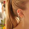 Metal earrings, ear clips, accessory, 2023 collection, European style, wholesale