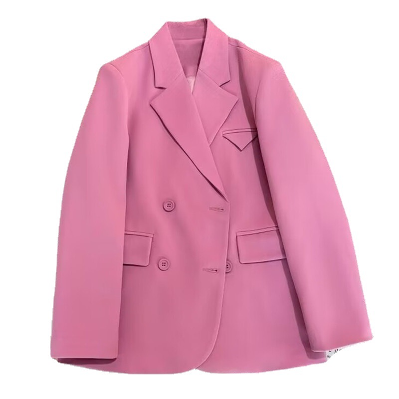 Fraen Kleeder Fréijoer an Hierscht Retro Versioun vu schlank Nisch Gürtel Kostüm Jackett Gëttin Stil Design Silhouette locker Kostüm_voghion.com